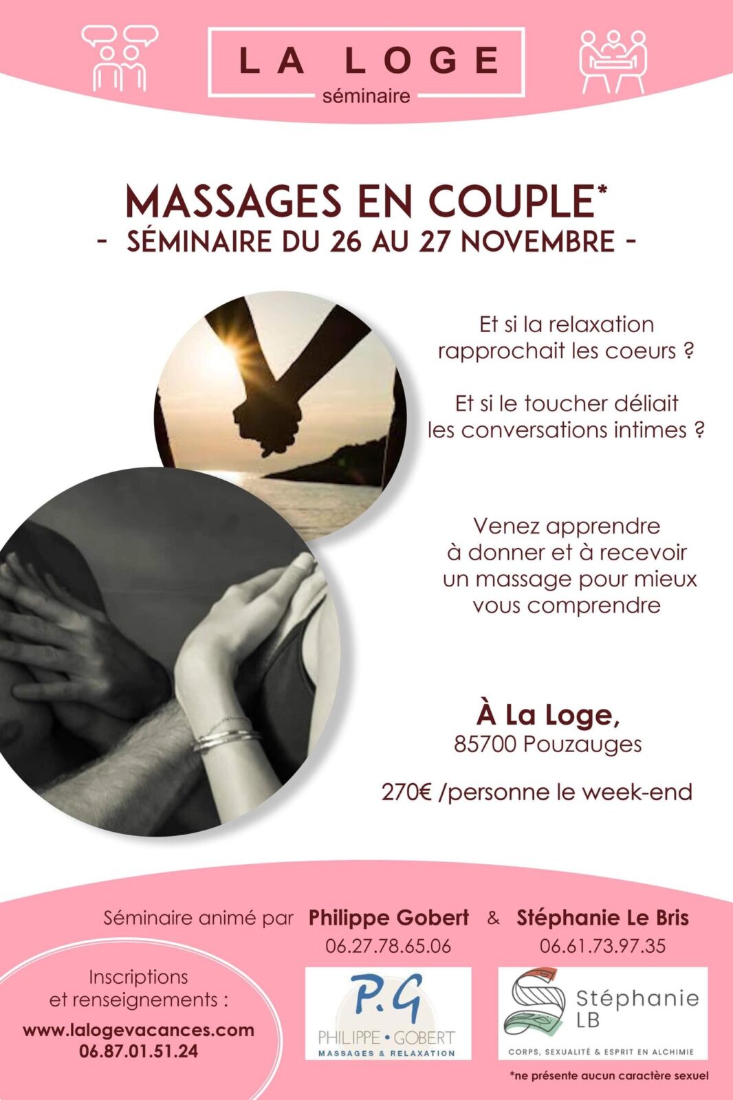 Séminaire : massage couples en novembre 2022